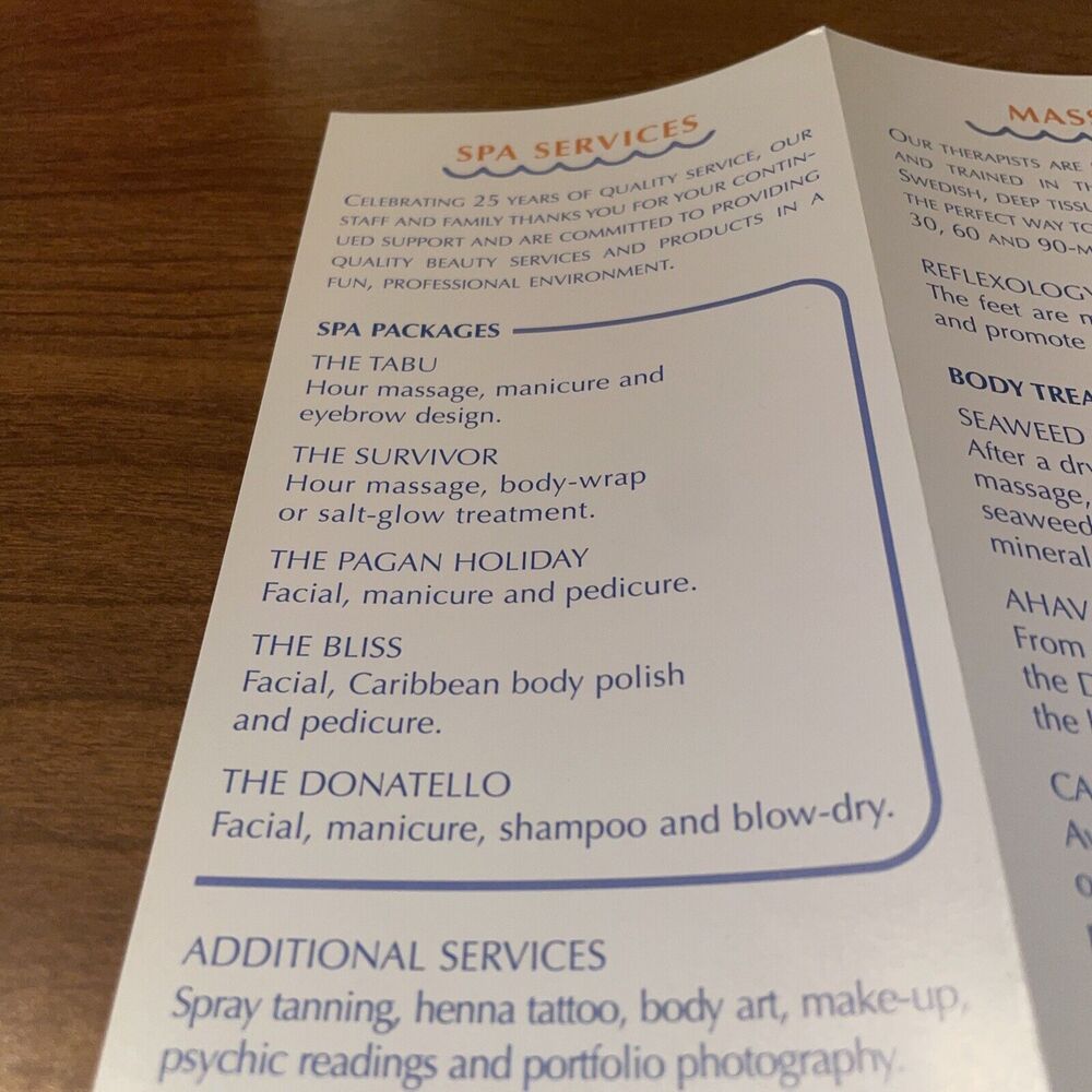 Mid-2000s Brochure West End Salon And Spa Provincetown Massachusetts Services - Picture 6 of 6